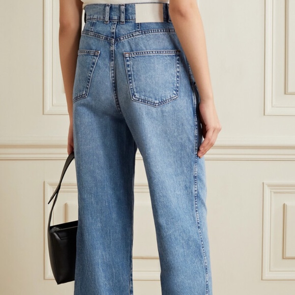 GRLFRND Morgan Pleated High-rise Wide-leg Jeans - Blue - Picture 2 of 8